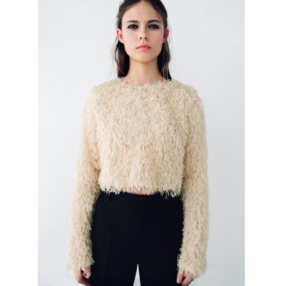 ZARA Feather Effect Sweater